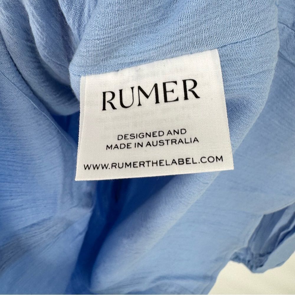 Free People x RUMER Camille Mini Dress Blue Small NWT - Picture 8 of 10